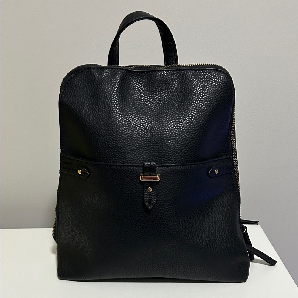 Faux Black Backpack - Brand Unknown